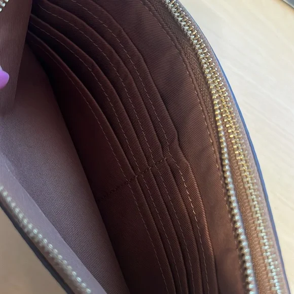 Coach Pebble Leather Wallet Wristlet - Picture 4 of 5